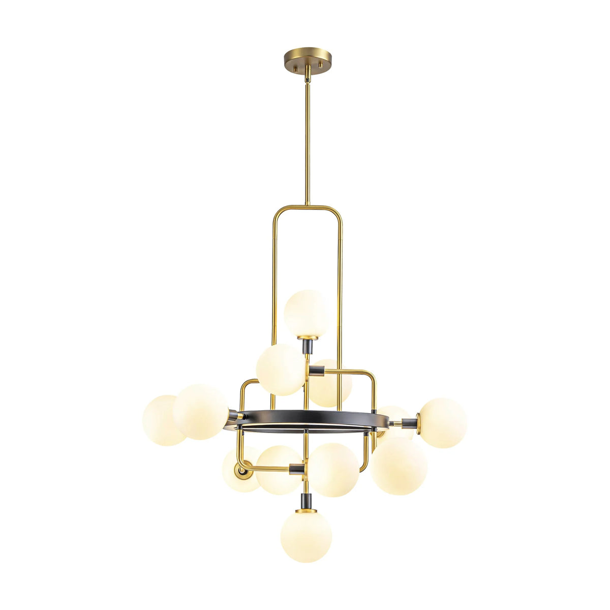 12-Light Dimmable Aluminum Chandelier L641