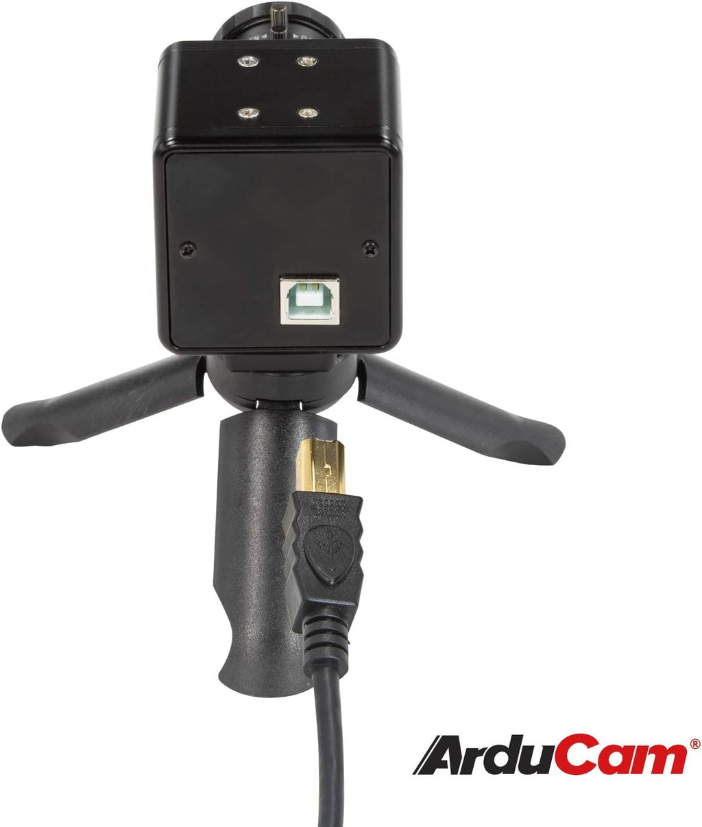 4K USB Camera Bundle with Audio, 6mm CS-Mount Lens, Metal Enclosure, Tripod and USB Cable B7580