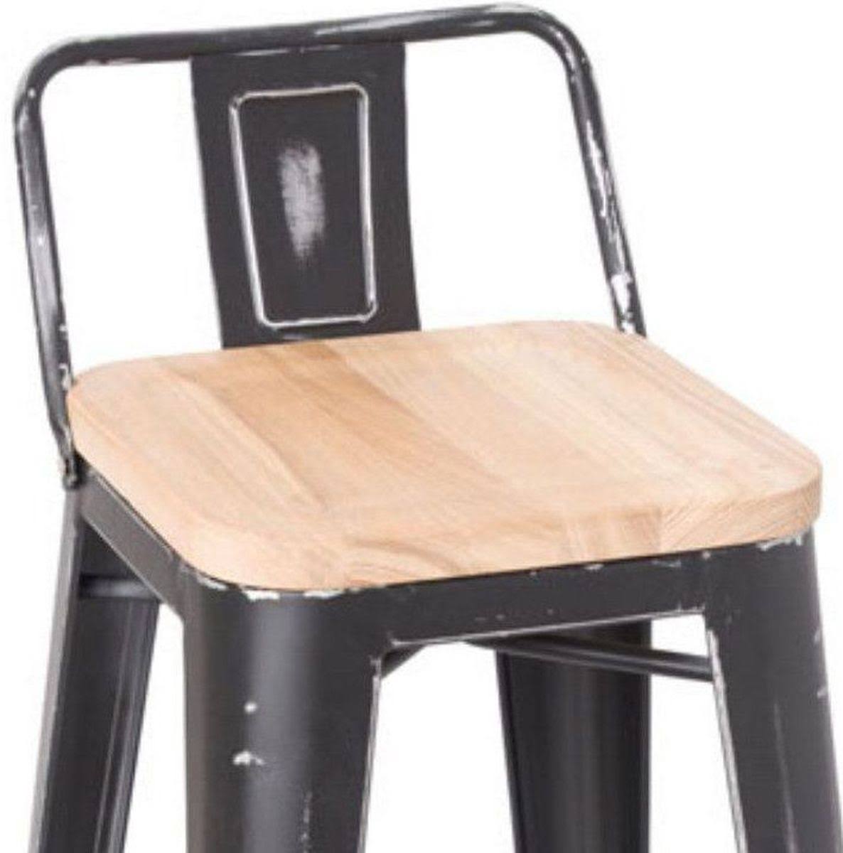 Ash & Antique Black Bar Stool (Set of 2) G492527