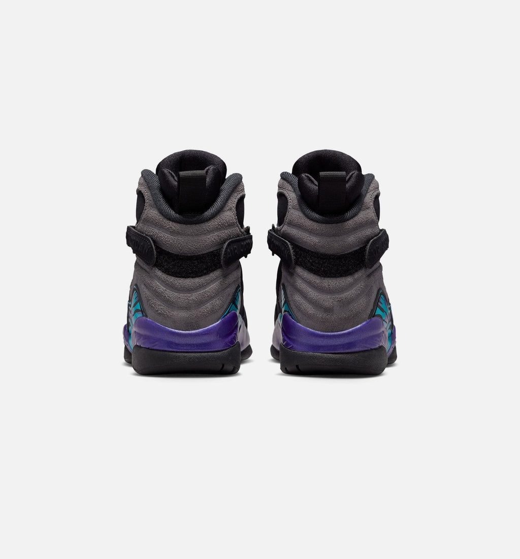 Air Jordan 8 Retro Aqua Grade School Sneakers - Black/Multi-Color/Bright Concord
