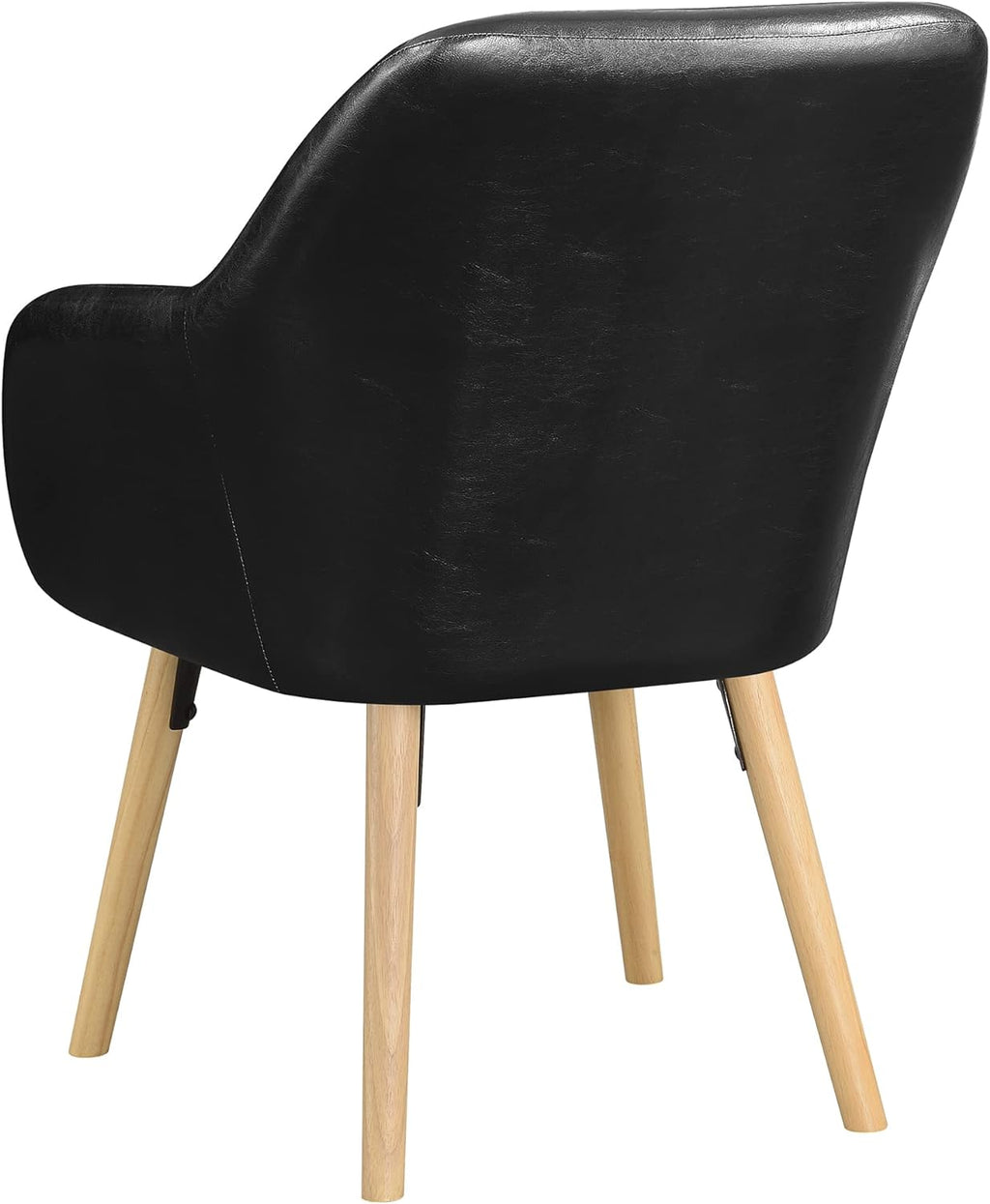 Black Faux Leather Accent Chair L7902