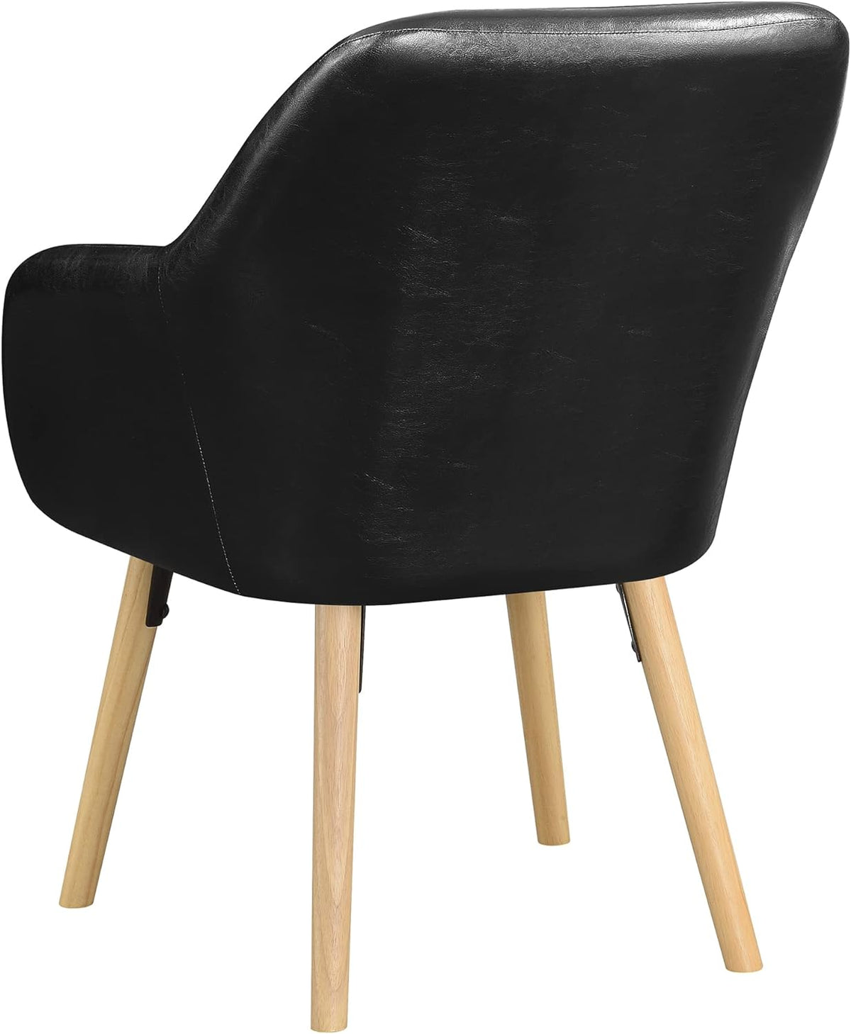 Black Faux Leather Accent Chair L7902