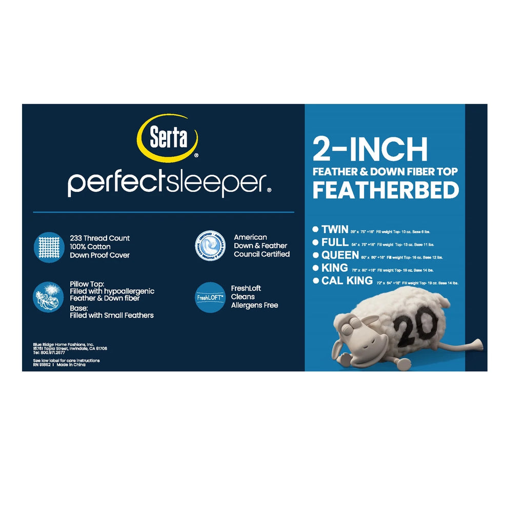 Feather And Down Fiber Top Featherbed T571