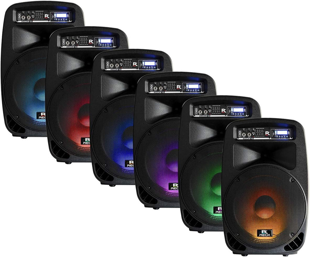 12-Inch 1000 Watts 2-Way Powered PA Speaker System with Bluetooth Y885