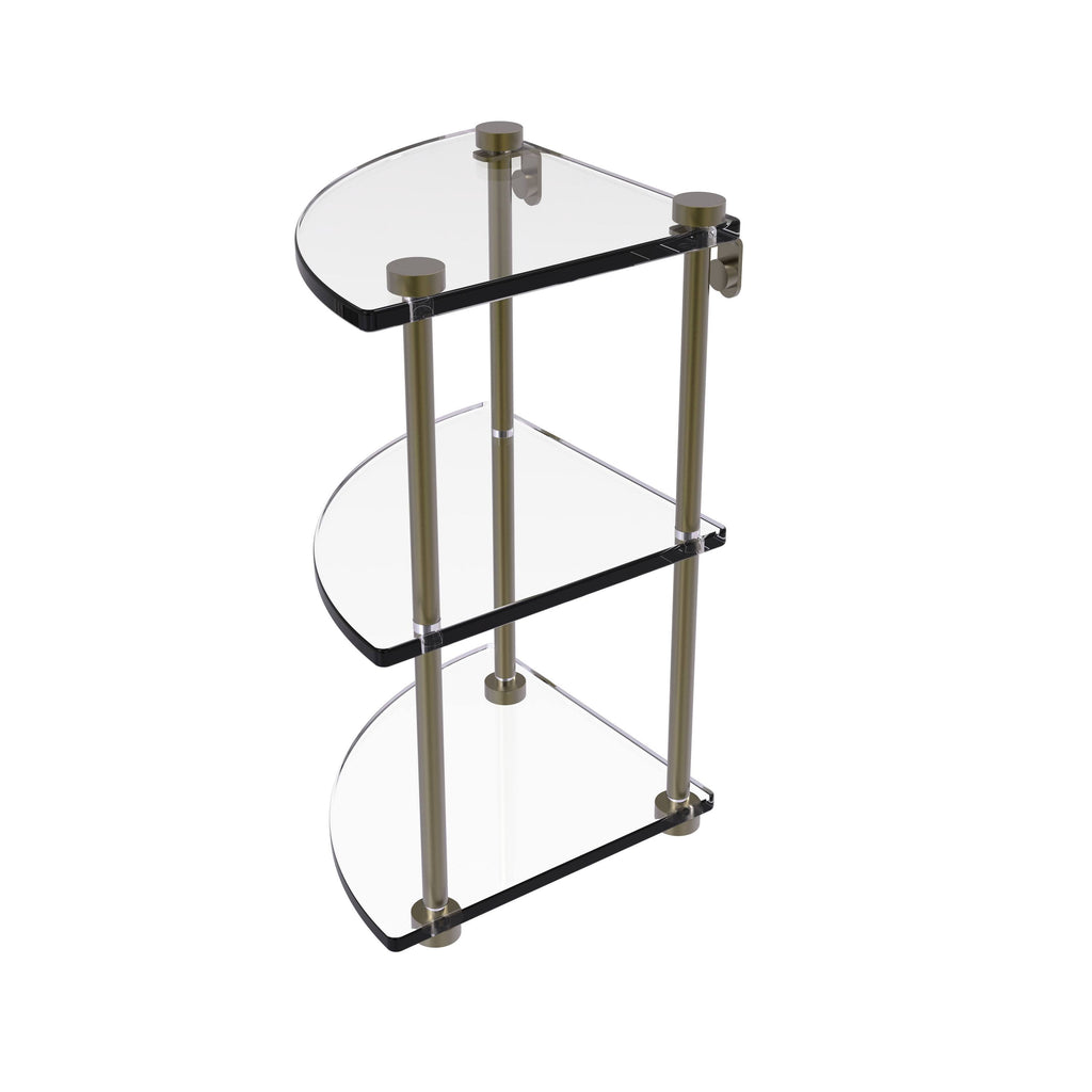 Three Tier Corner Glass Shelf W17070