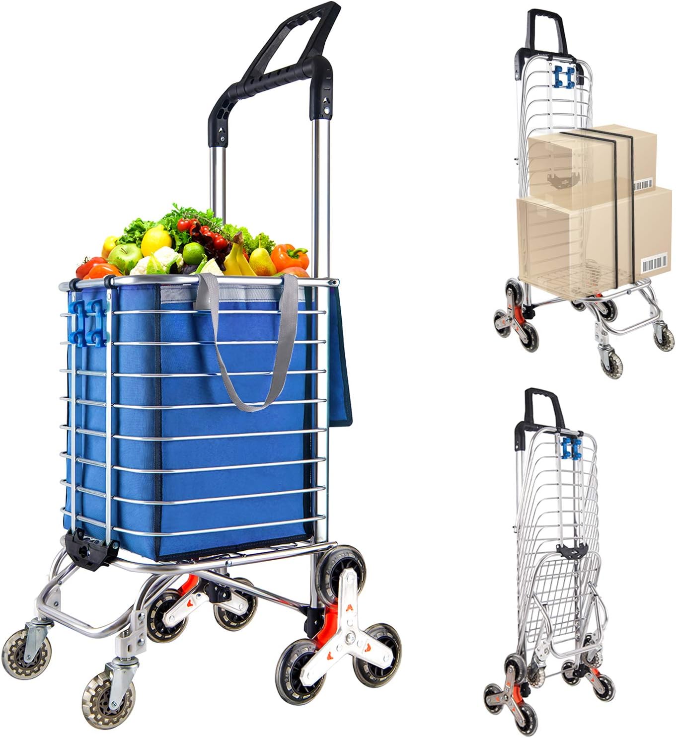 Heavy Duty Double Handle Utility Cart with 8 Wheels N1965