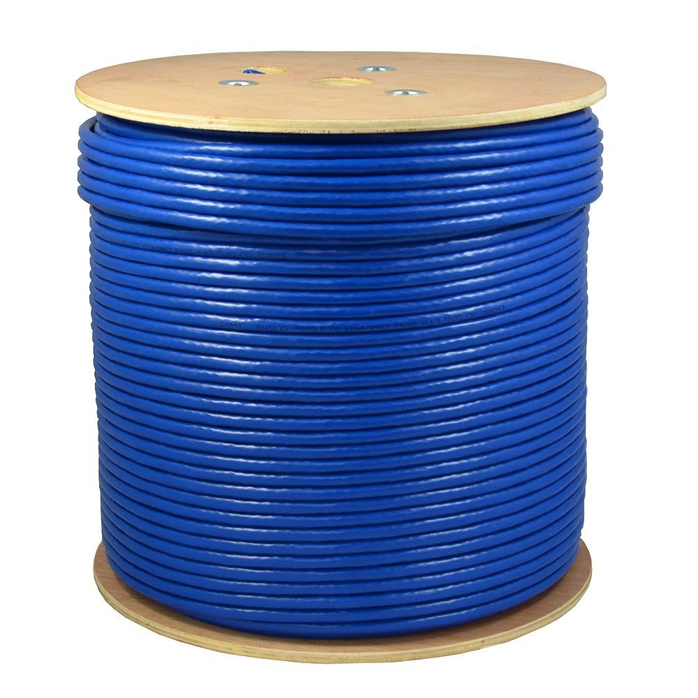 1000ft CAT6A S/FTP Bare Copper Solid 23AWG Ethernet Wire Y142