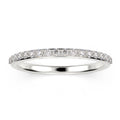 10k White Gold diamond moissanite wedding band K1435