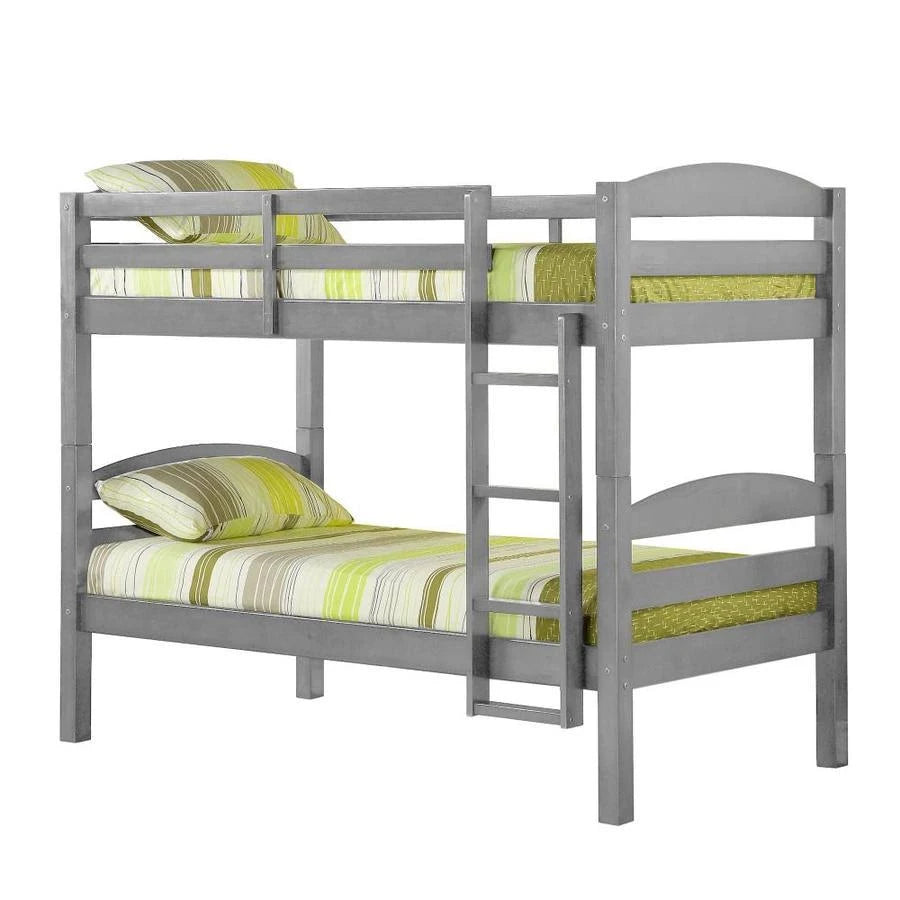 Grey Twin Over Twin Bunk Bed J375118