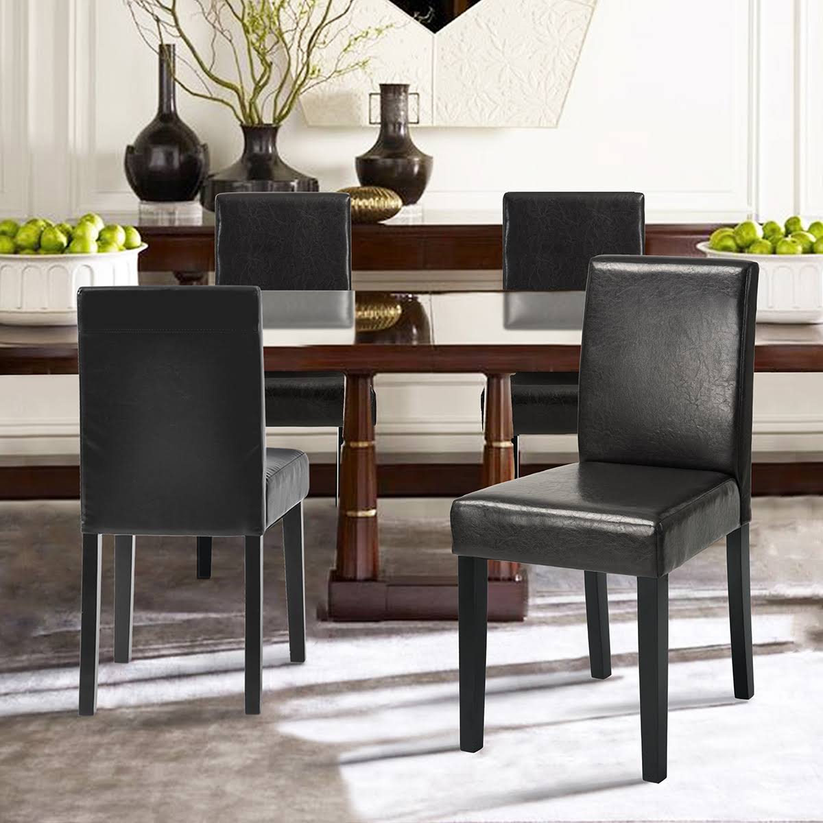 Brown PU Side Dining Chair (Set of 2) F8369