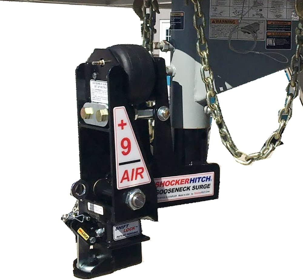 Gooseneck Air Hitch & Coupler, Round 4" Angled Pin 30K Coupler 9" Offset X402