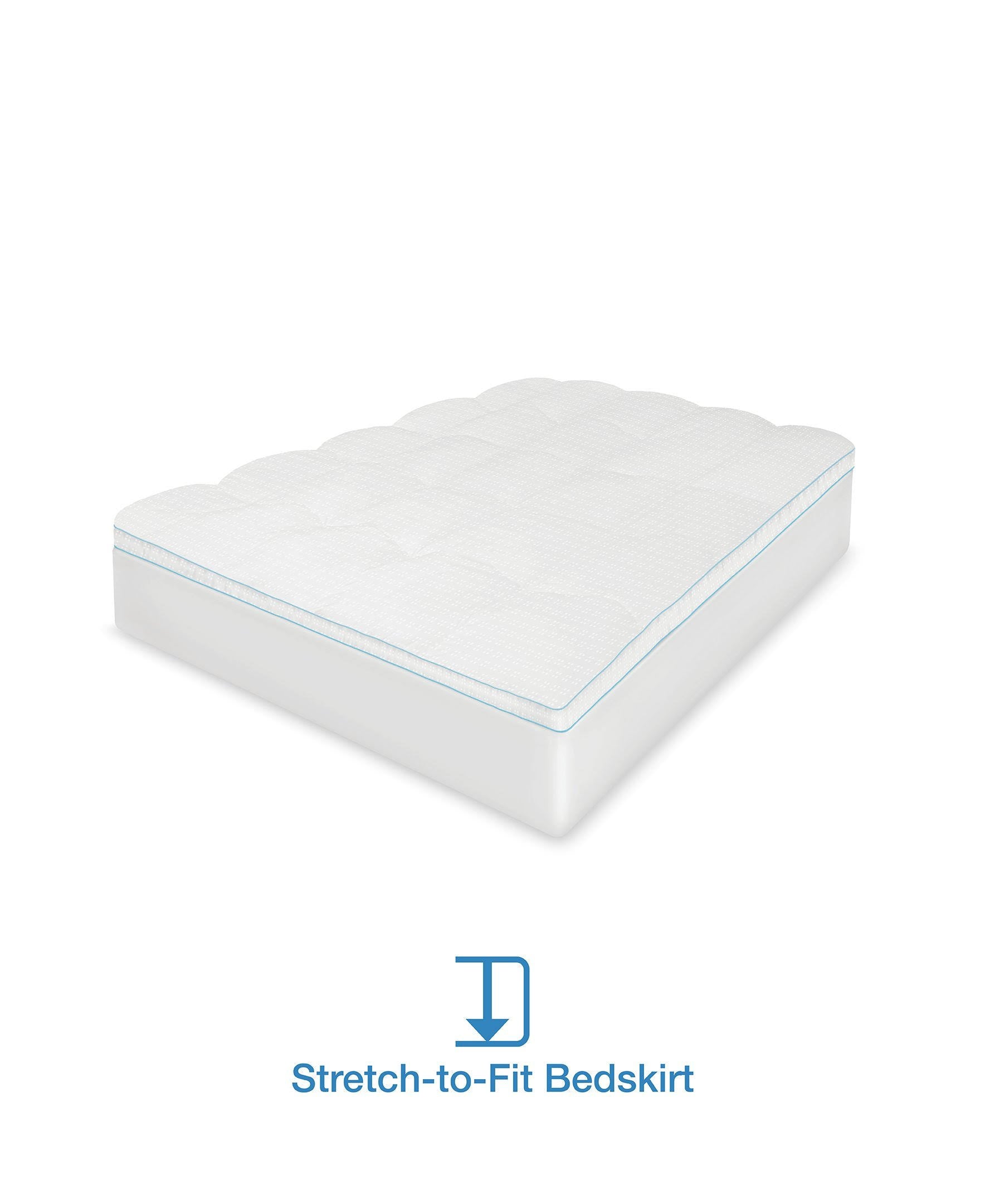 California King Mattress Topper with Cooling Gel Beads U29342