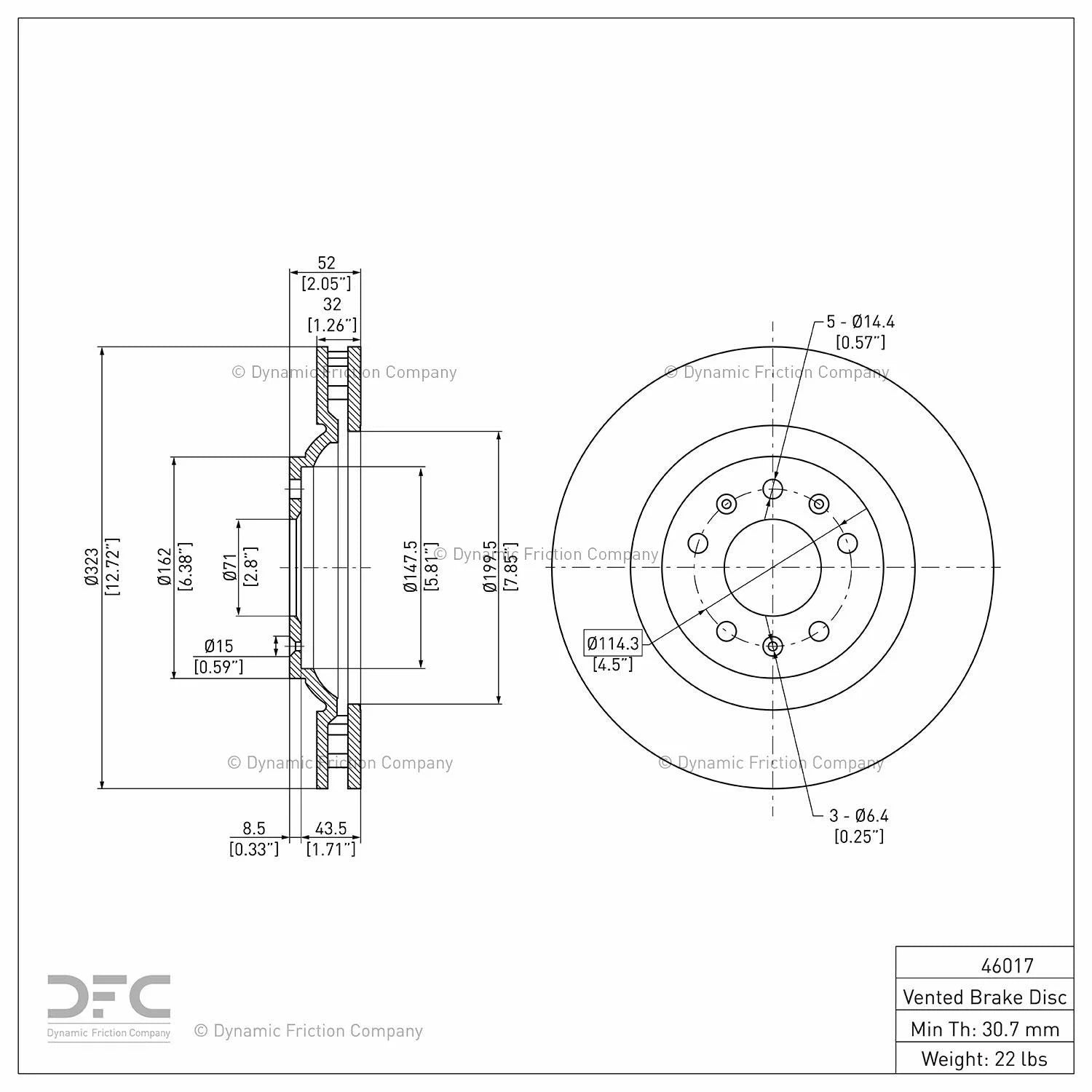 Coated Brake Rotor W9487