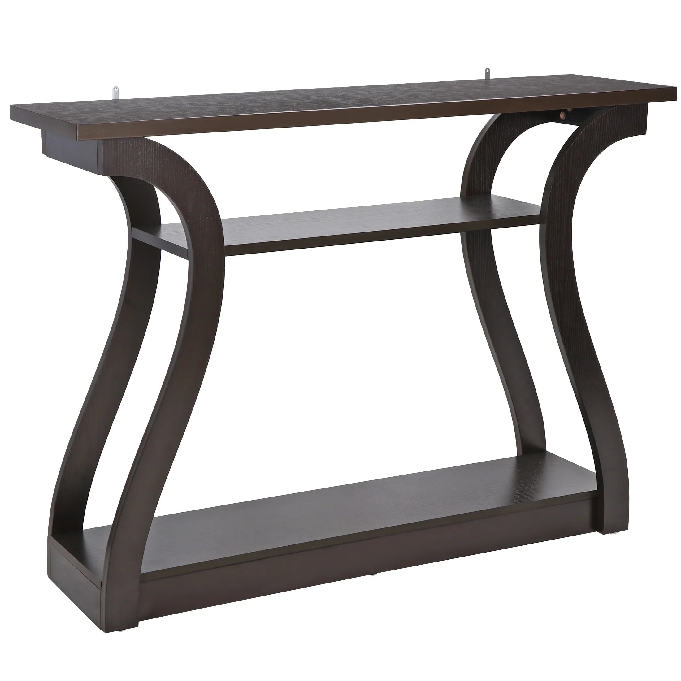 Brown 3-Shelf Narrow Console Table E910215