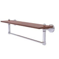 Solid IPE Ironwood Wall Shelf Satin Chrome 4x22 H x 22x22 W x 5x22 D A84575