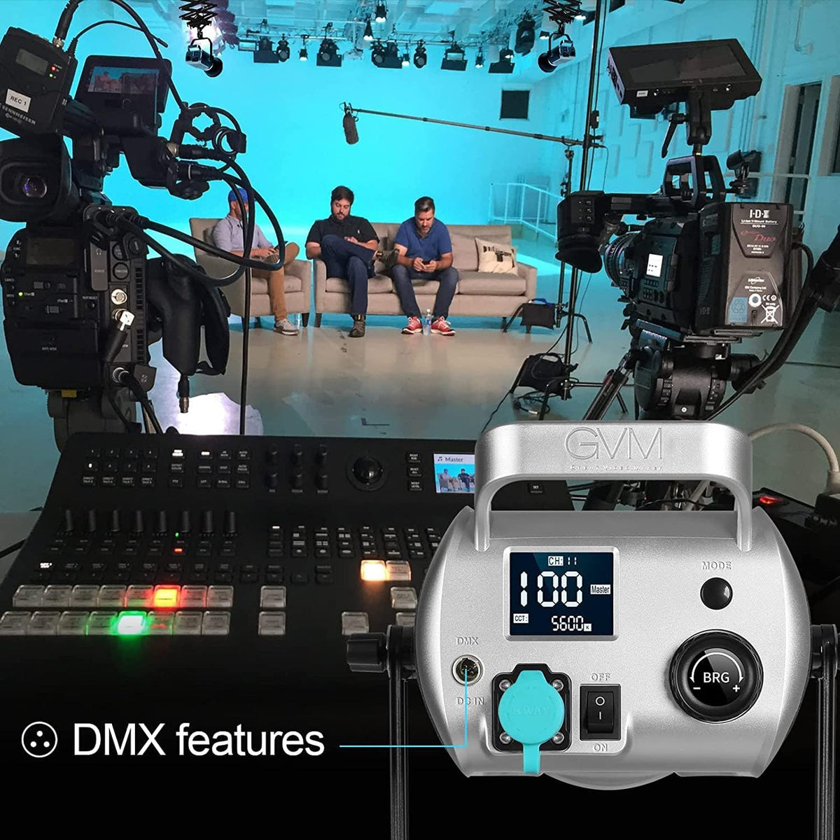 200W 5600K LED Video Light with DMX/Bluetooth App Control F803
