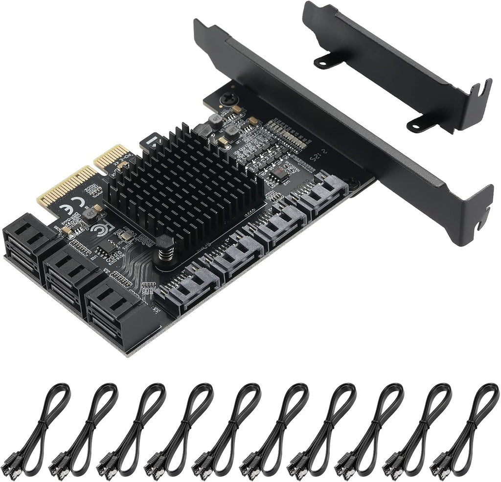 PCIE to SATA 3.0 6 Gbps Controller with 6 SATA Cables D97195