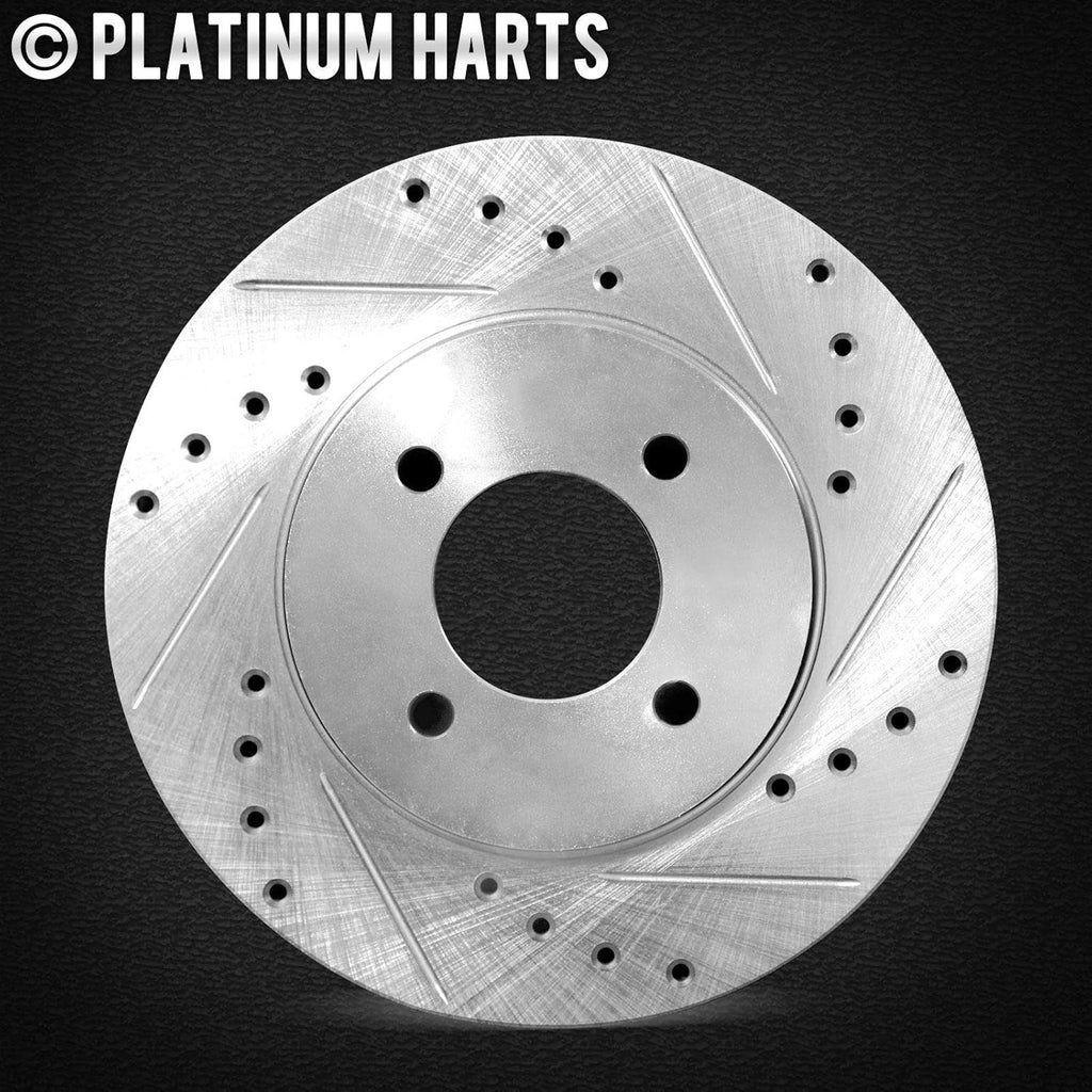Platinum Drill/Slot Disc Brake Rotors and Heavy Duty Pad X710