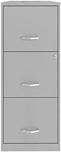3 Drawer Vertical Metal File Cabinet with Lock Pearl White H277844