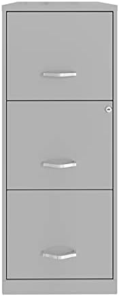 3 Drawer Vertical Metal File Cabinet with Lock Pearl White H277844