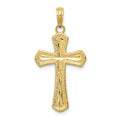 10K Yellow Gold Diamond-cut Cross Pendant G486