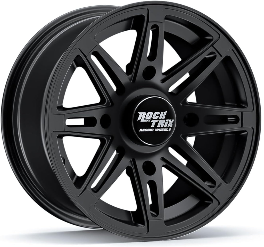 14x7 Matte Black ATV Wheels Rims Set of 4 C2960