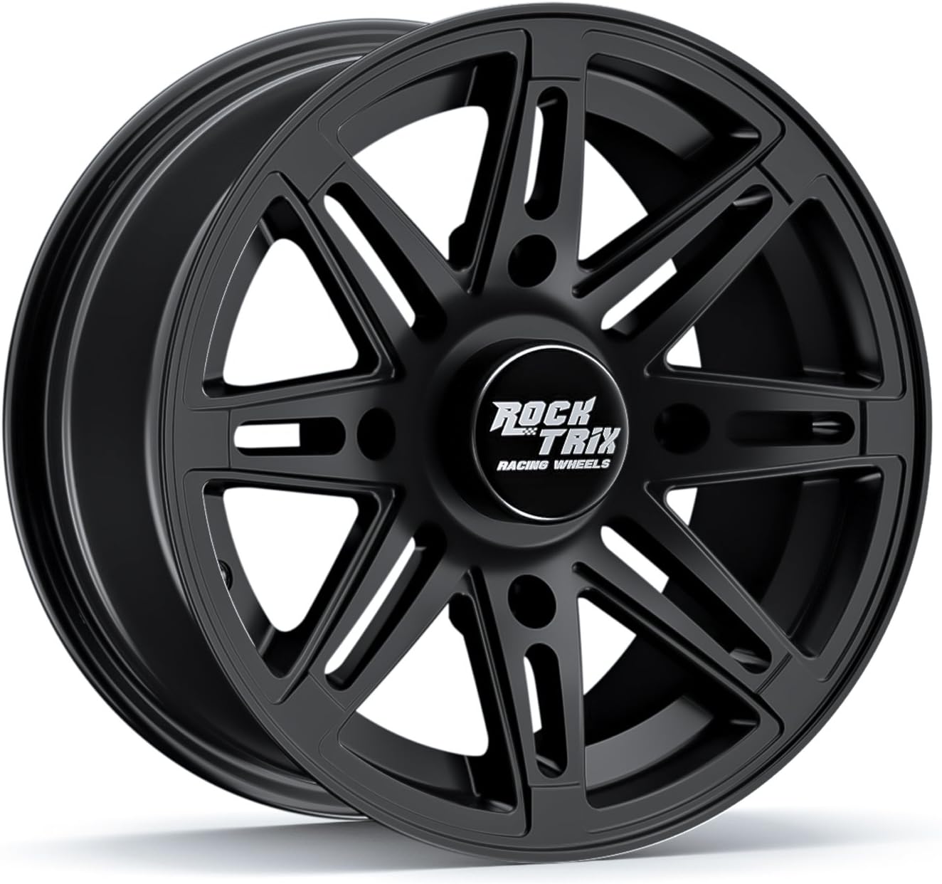 14x7 Matte Black ATV Wheels Rims Set of 4 C2960