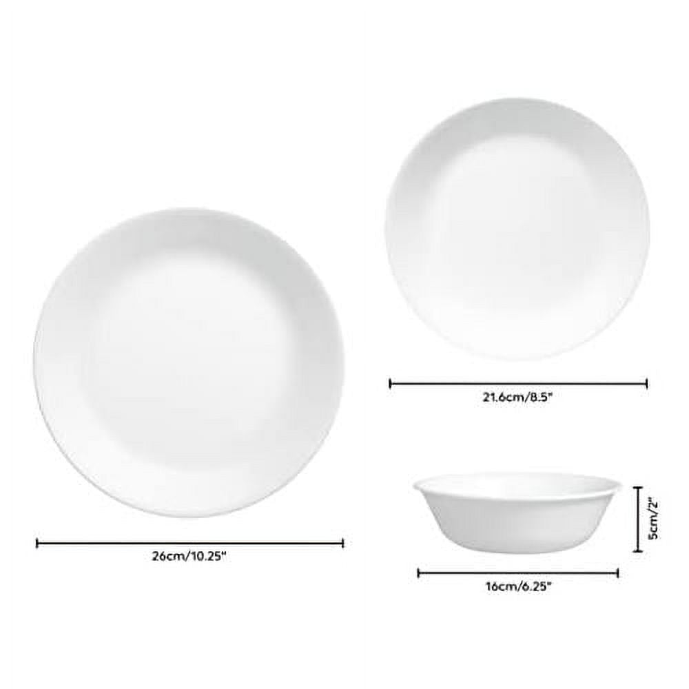 12Pc Winter Frost White Dinnerware Set V317