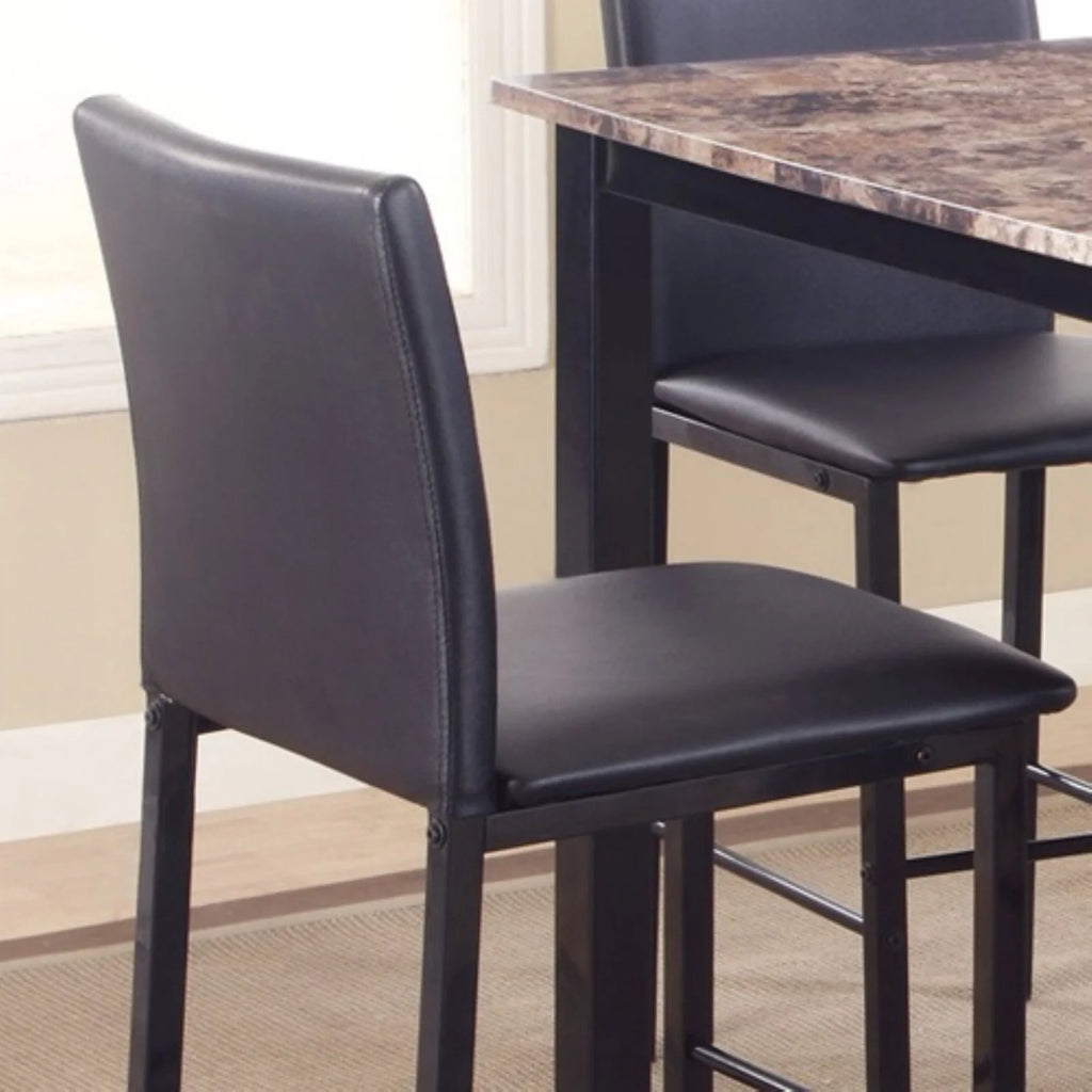 Black Metal Frame Counter Dining Chair Set of 4 Z99857