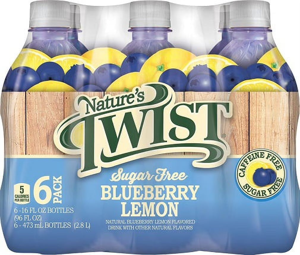 Sugar Free Blueberry Lemon Juice Drink, 16 fl oz 6 Pack Bottles B6282