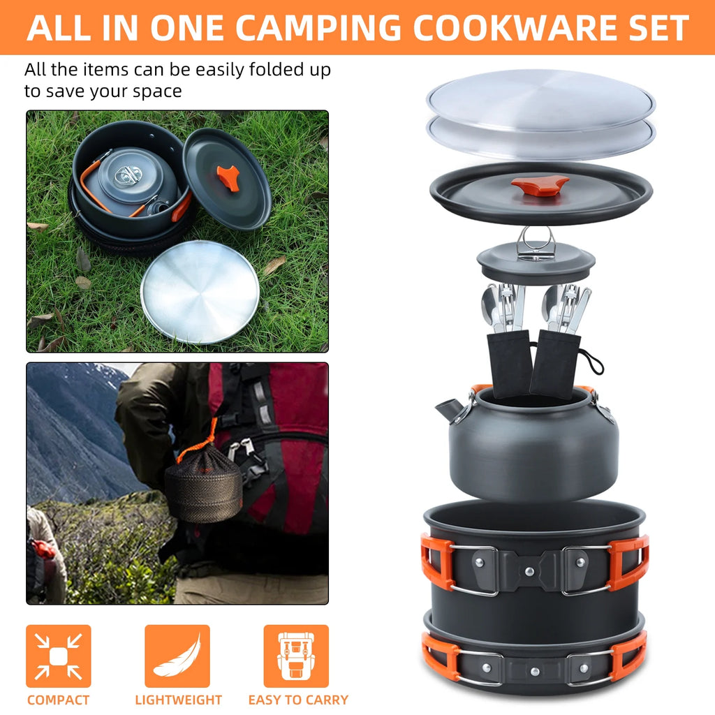 16pcs Camping Cookware Set Y997615