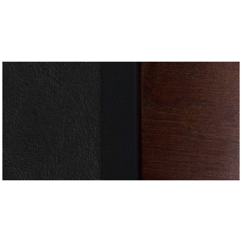 Walnut and Black Upholstered Bar Stool S727