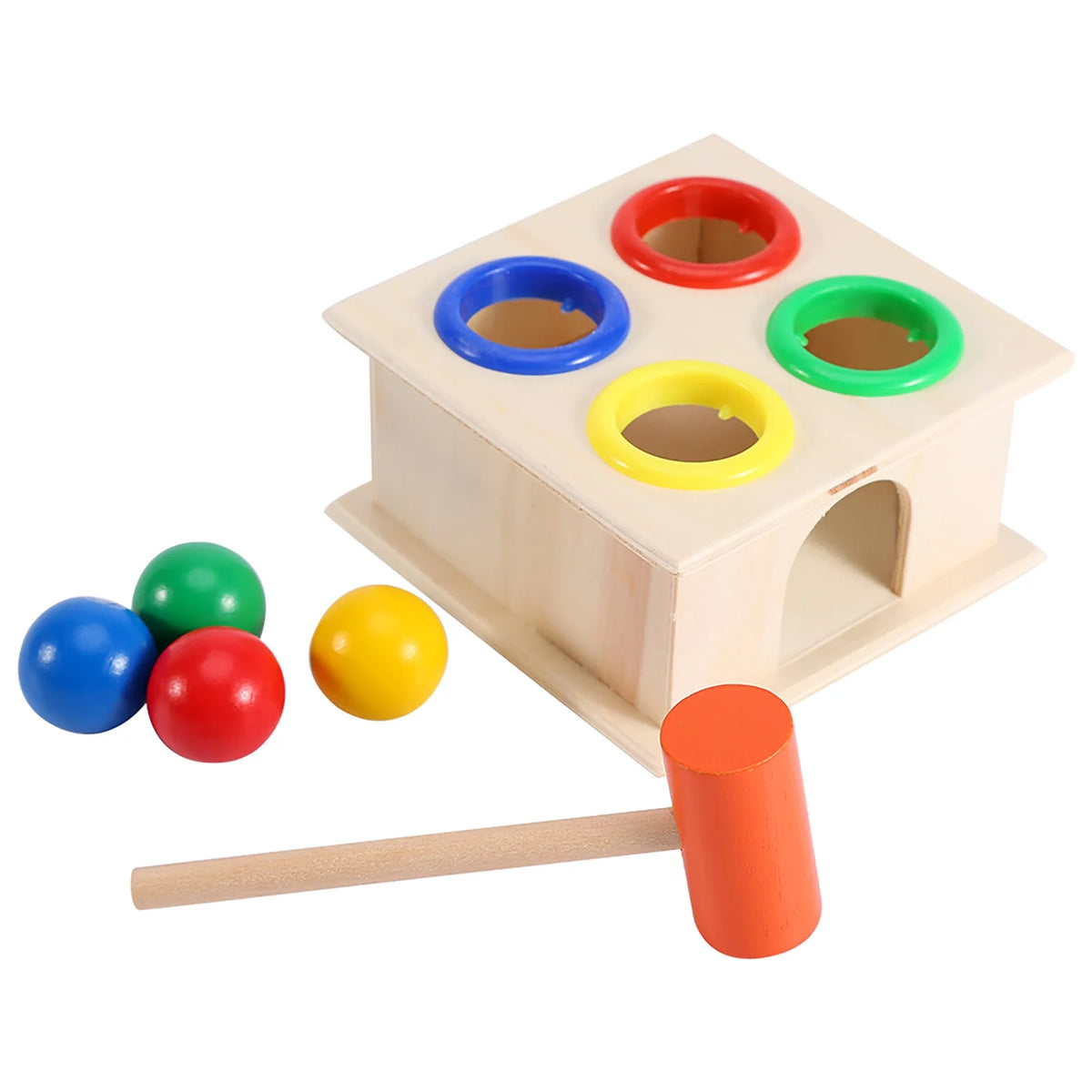 Wooden Toy Pounding Bench Hammer Box Toy X301212