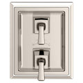 Polished Nickel Two-Handle Thermostat Shower Valve Trim Kit F7446
