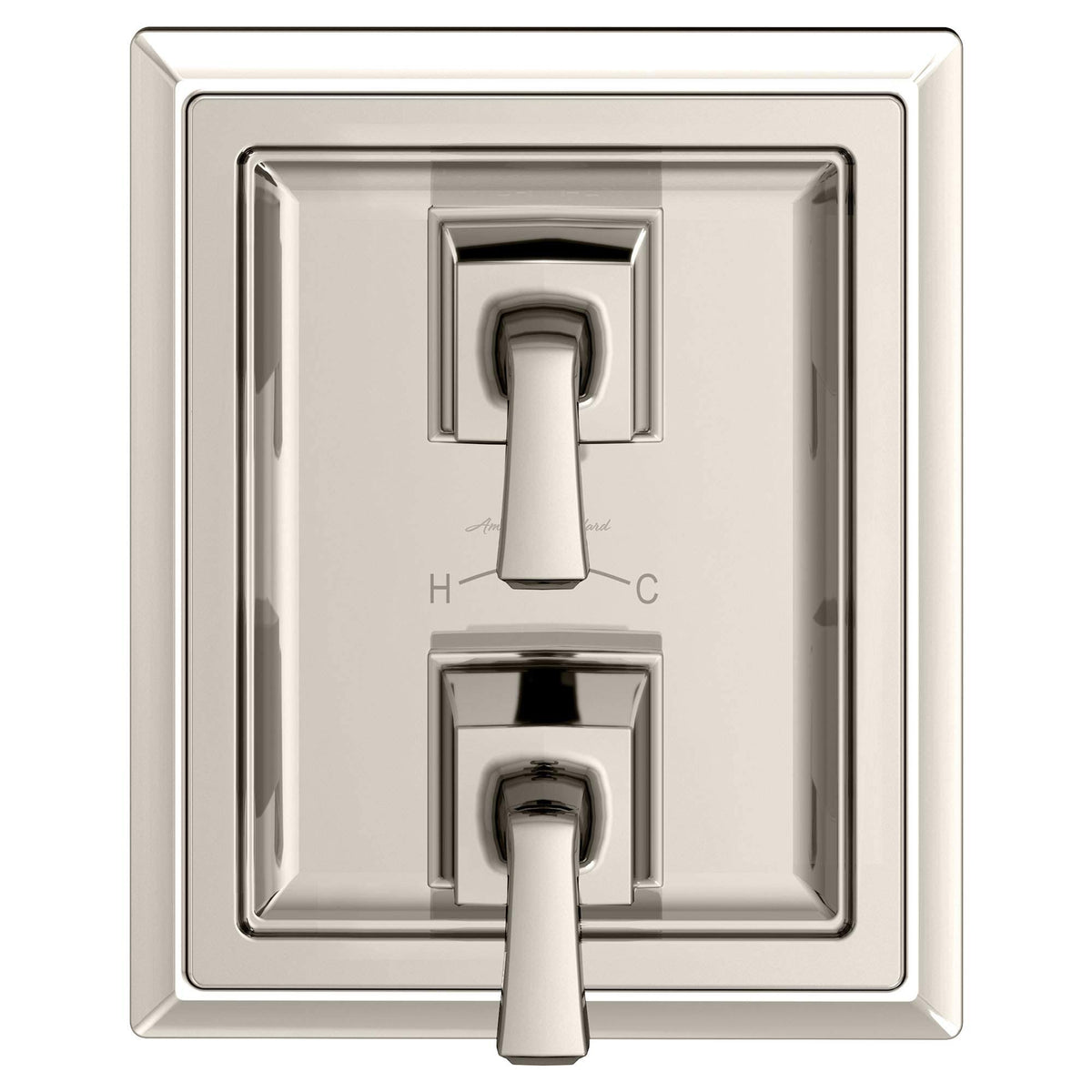 Polished Nickel Two-Handle Thermostat Shower Valve Trim Kit F7446