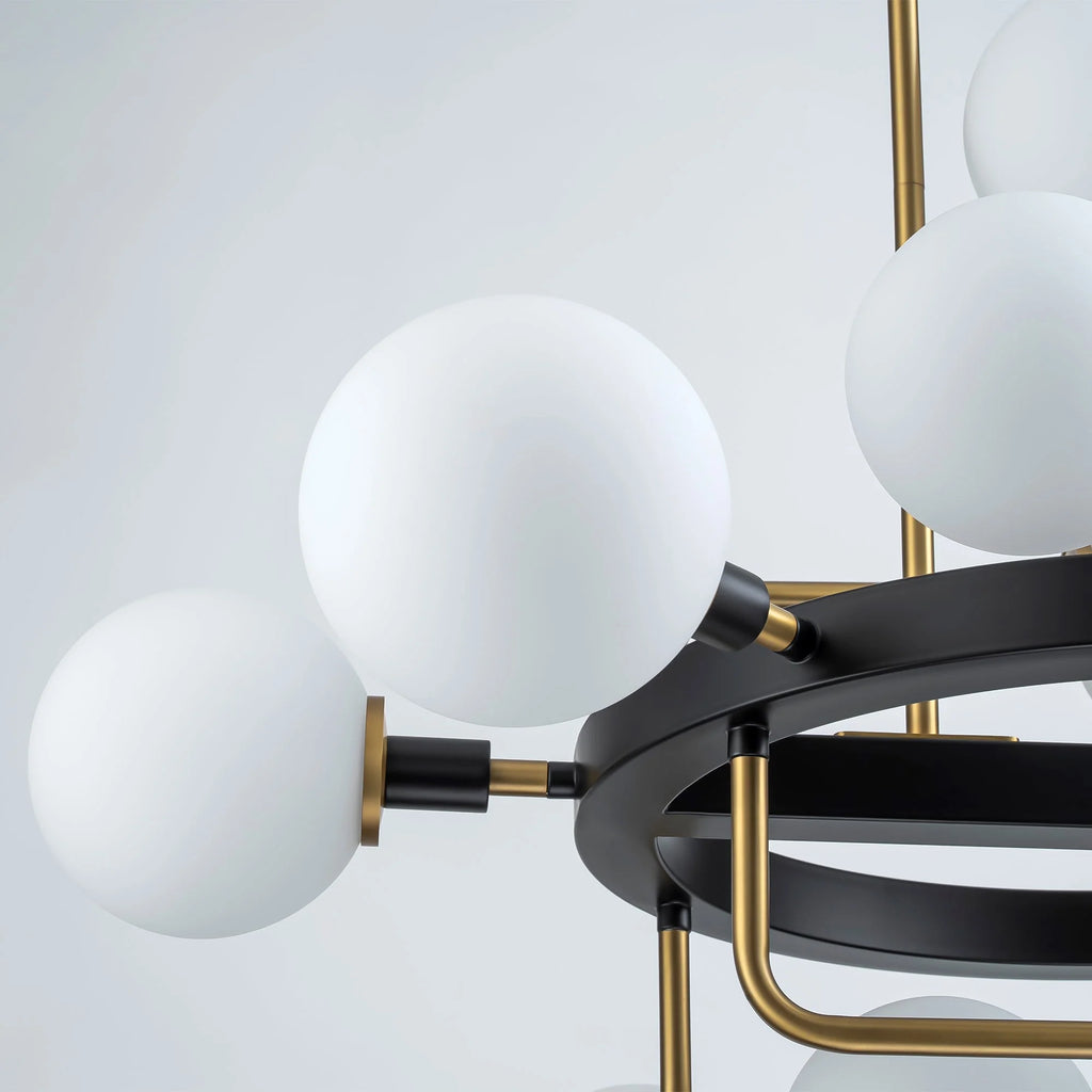 12-Light Dimmable Aluminum Chandelier L641