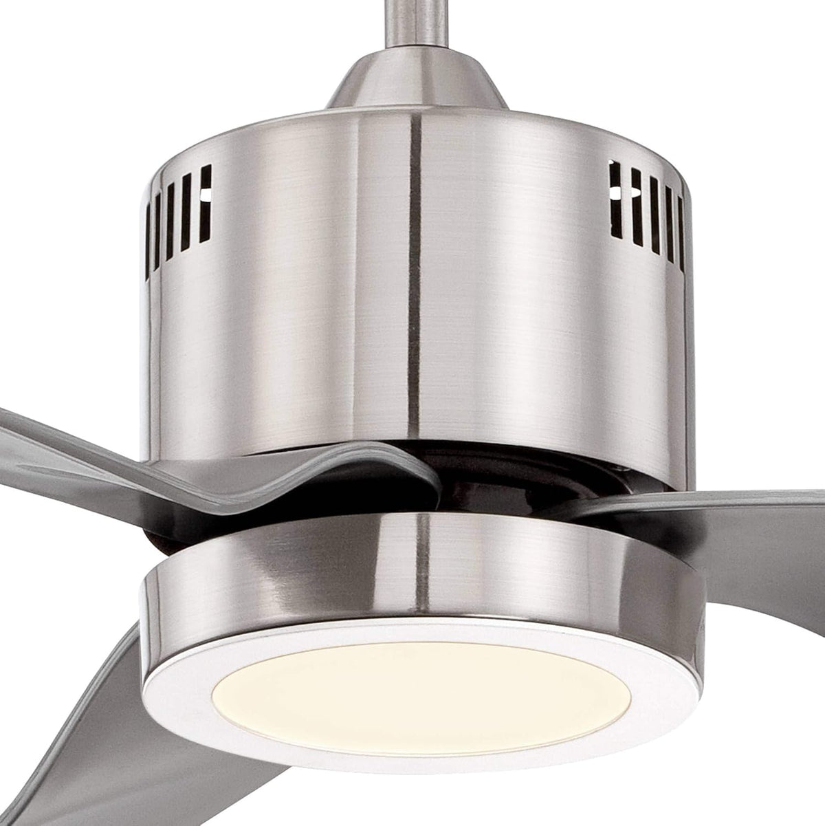 Brushed Nickel Silver 3 Blade Indoor Ceiling Fan with Light LED Remote Control R1097