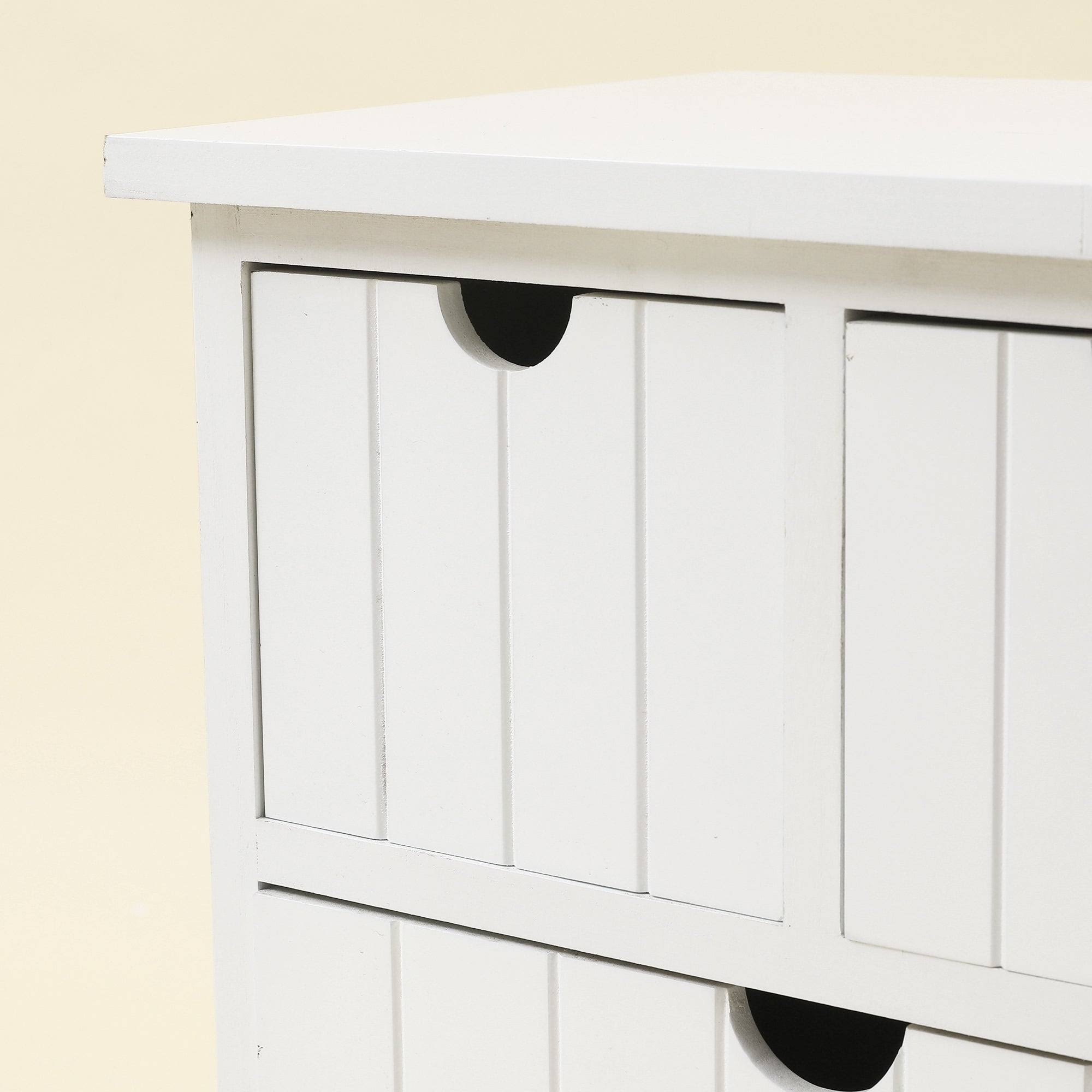 White Beadboard Wood Cabinet X336