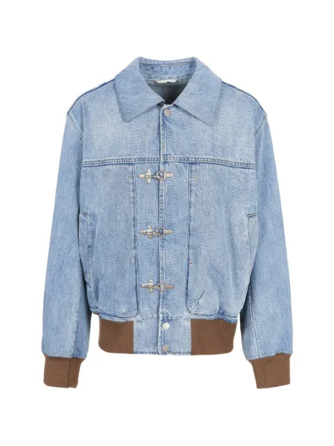 CROQUIS lobster-claw clasp denim jacket