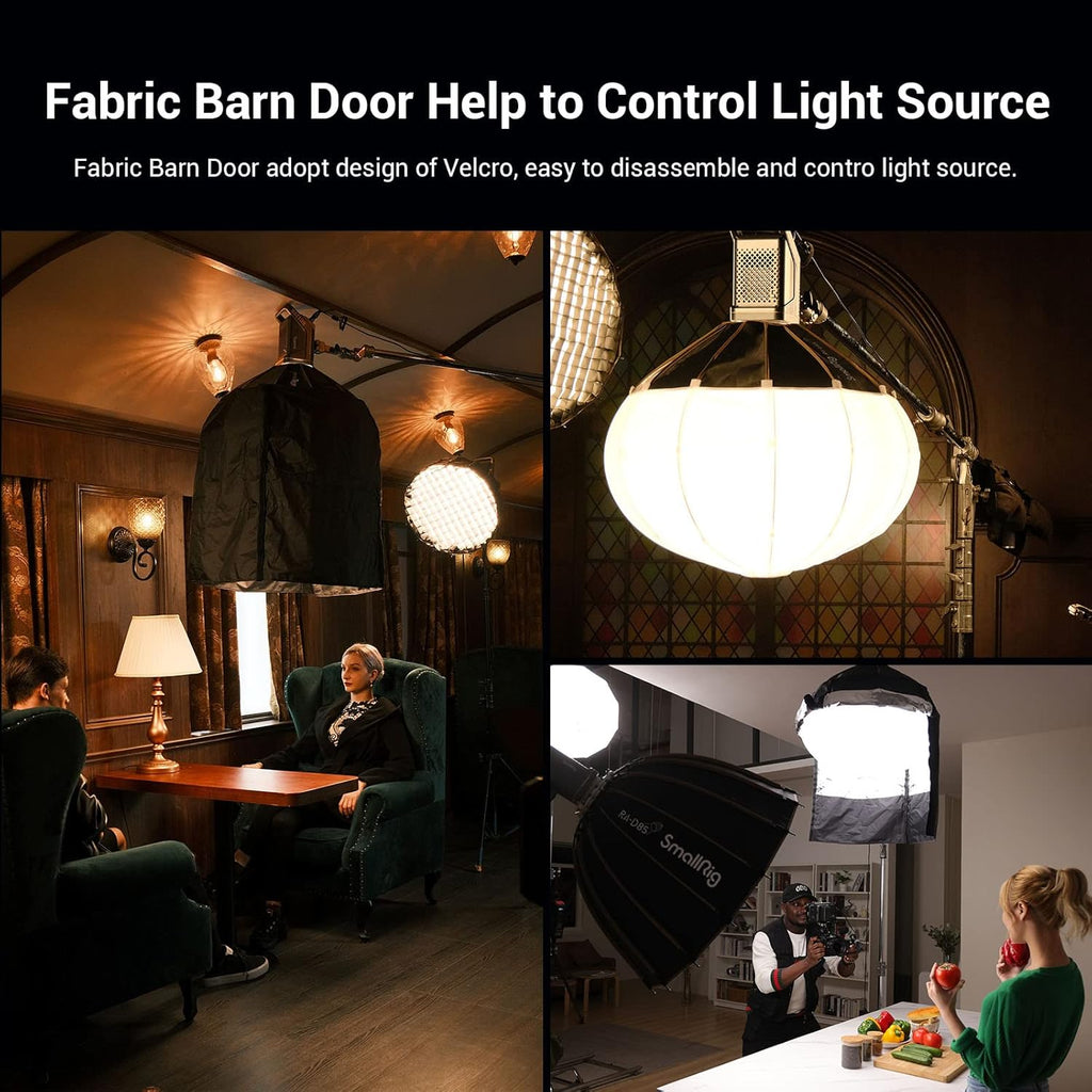 26in Lantern Softbox Light Modifier with Fabric Barn Doors X16604