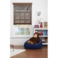 Cordless Faux Wood Blind Dark Oak 59 x 64 in. R185
