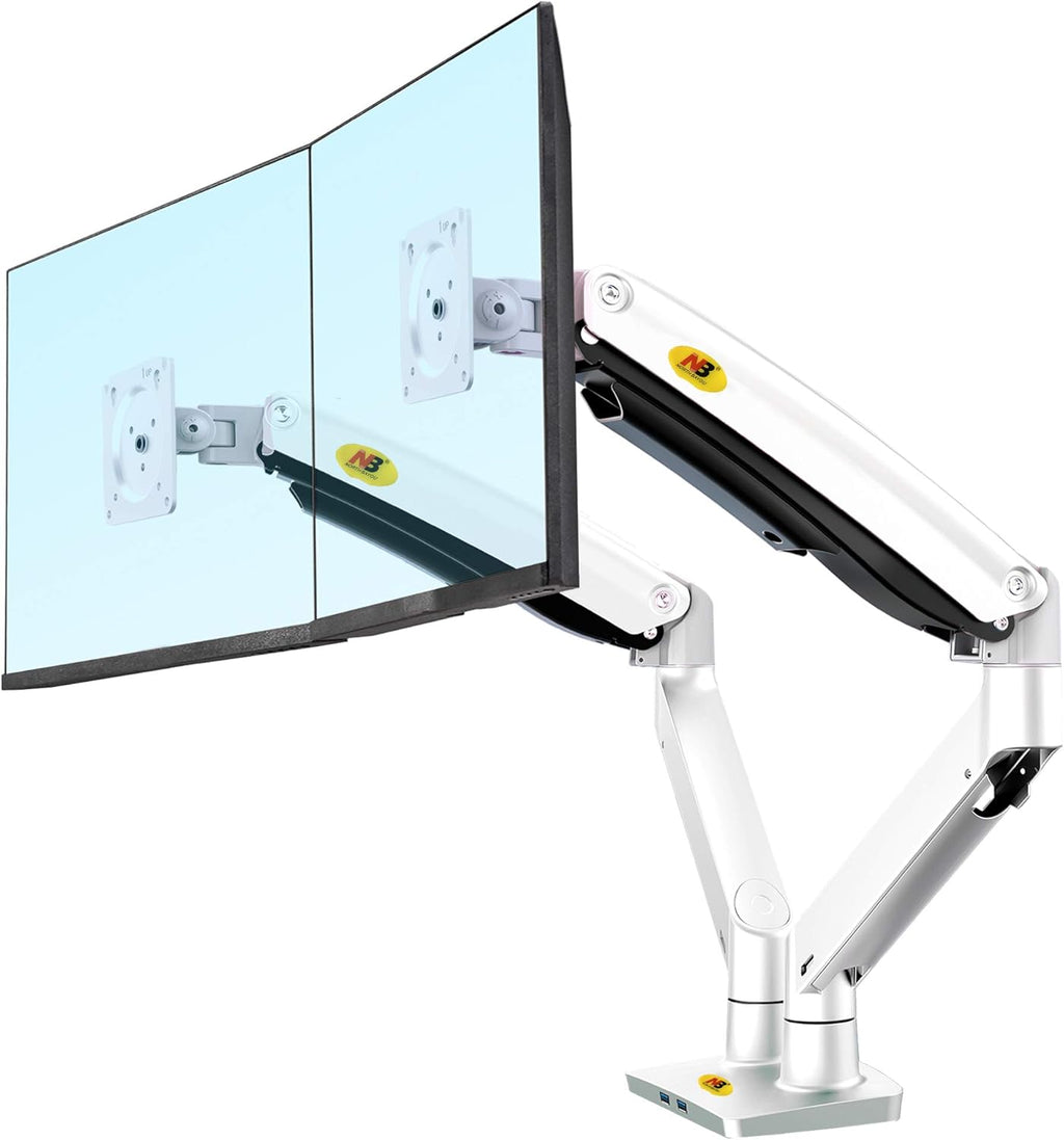 Dual Monitor Desk Mount Stand Full Motion Swivel Computer Monitor Arm Fits 2 Screens up to 32'' Load Capacity 6.6~26.4lbs for Each Monitor Pack of 2 O595