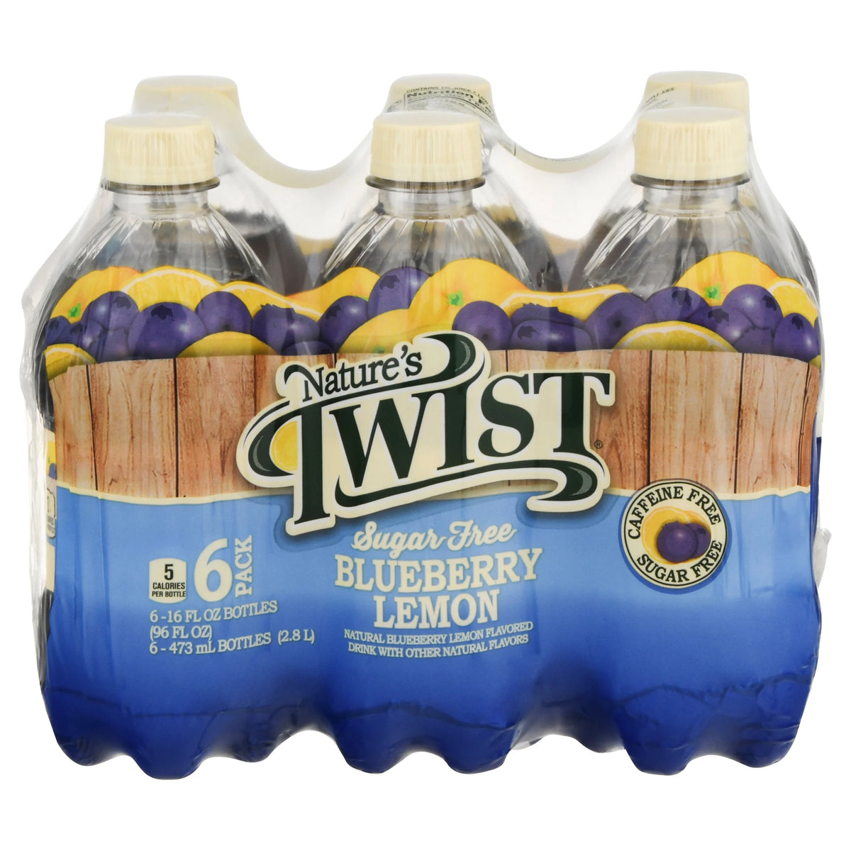 Sugar Free Blueberry Lemon Juice Drink, 16 fl oz 6 Pack Bottles B6282