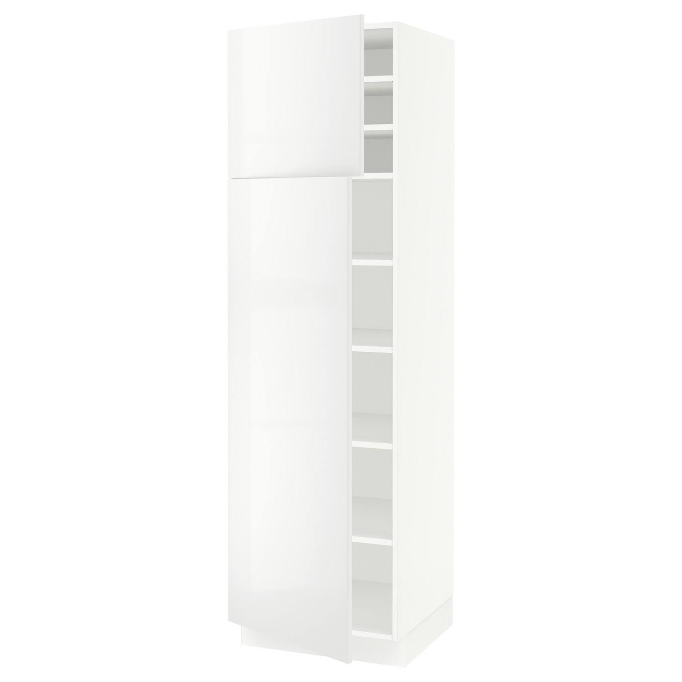 White High Cabinet with Shelves and 2 Doors Y75849