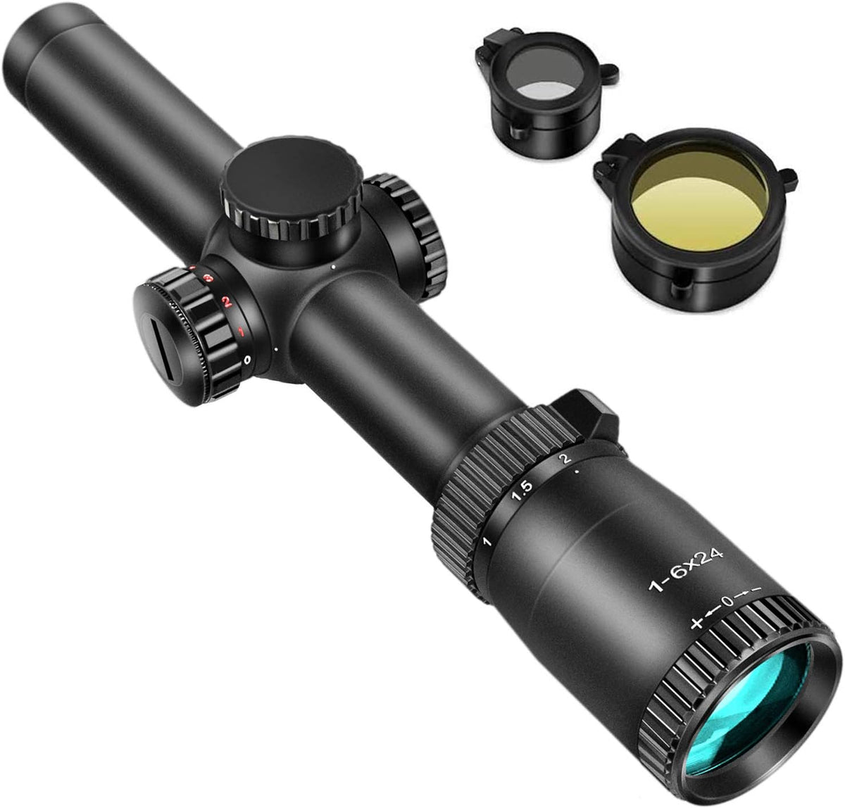 1-6X24 Riflescope Waterproof Red Green Illuminated Crosshair Scope K428053