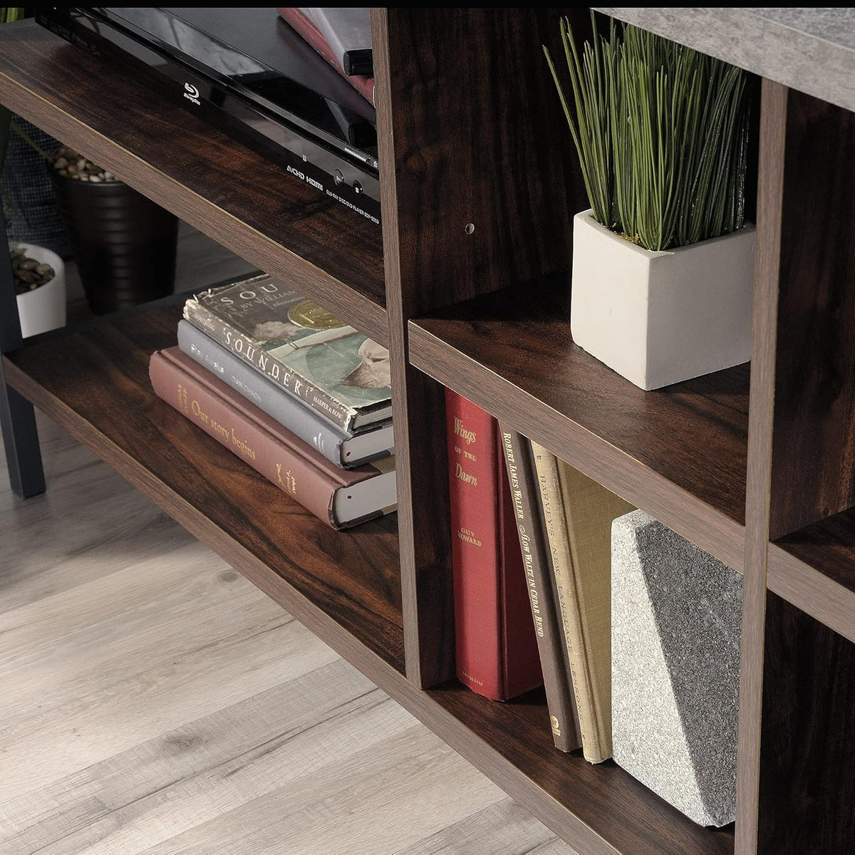 Credenza for TVs up to 60", Rich Walnut Finish W762
