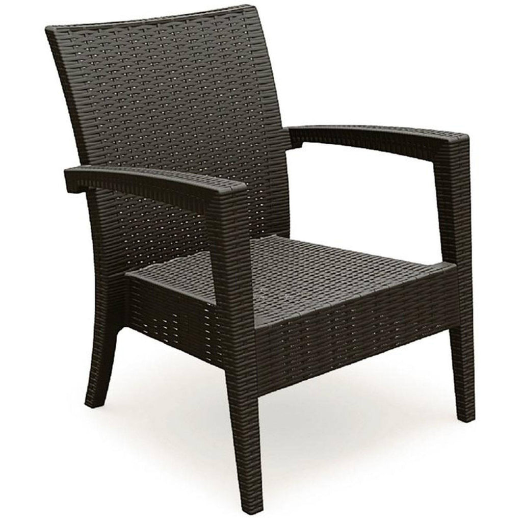 Brown Resin Club Chair Set of 2 M78102