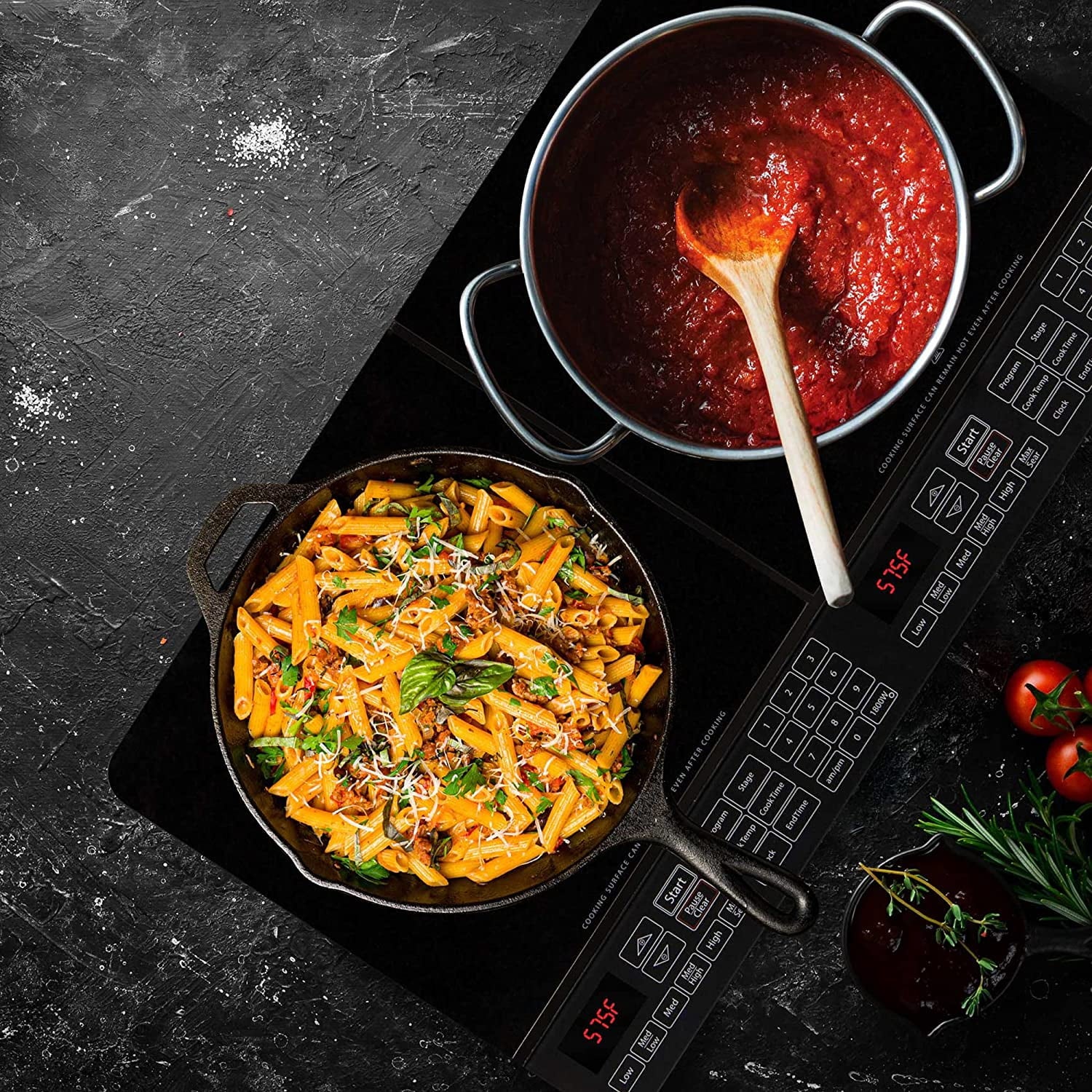 Double Induction Cooktop with 2 Heating Coils F111268