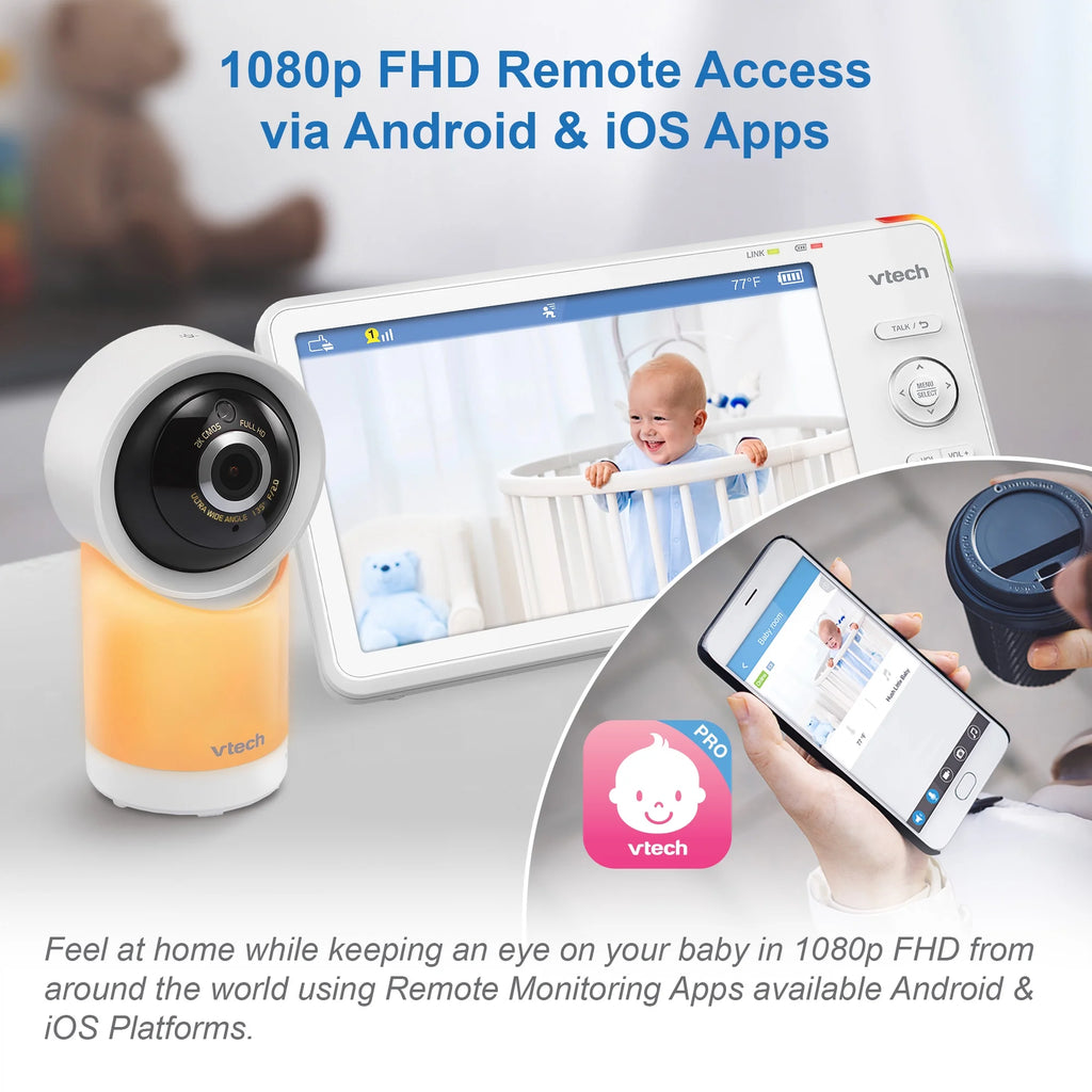 5" Smart Wi-Fi 1080p Pan & Tilt Video Baby Monitor T901
