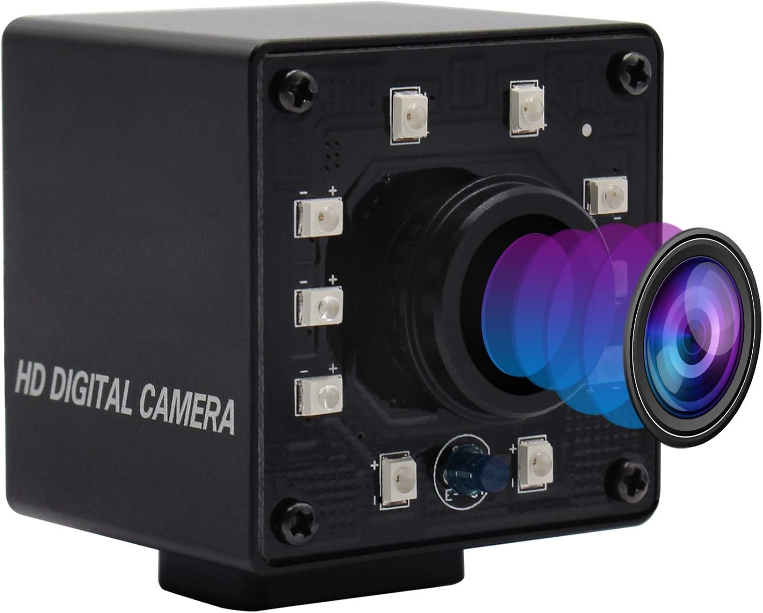 Fisheye Lens USB Camera with IR Cut and 10pcs Led Board, Pack of 2 T499